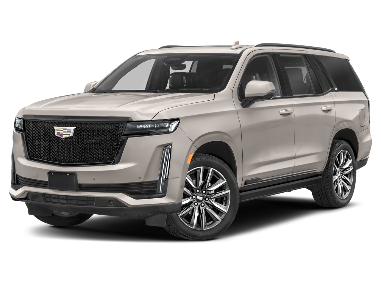 2023 Cadillac Escalade Sport Platinum in Crystal White Tricoat — front three-quarter view