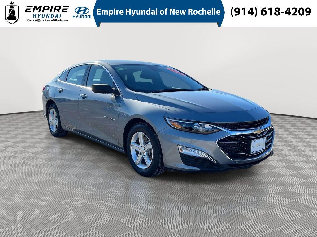 2023 Chevrolet Malibu FWD LS in Sterling Gray Metallic — front three-quarter view