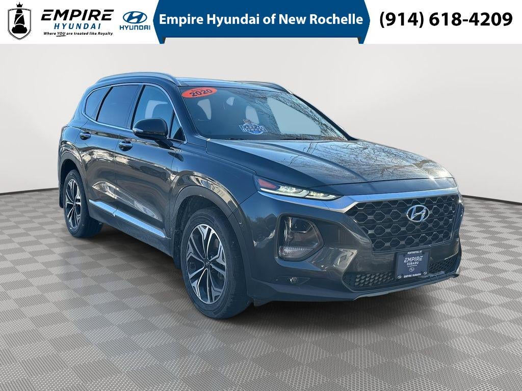 2020 Hyundai Santa Fe SEL 2.0T in Portofino Gray — front three-quarter view