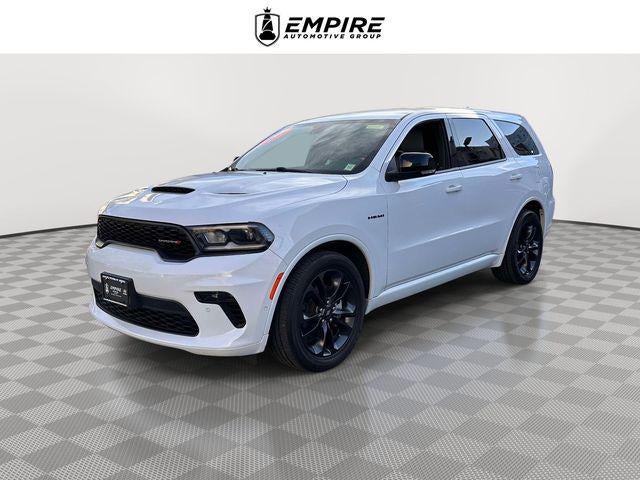 2022 Dodge Durango R/T in White Knuckle Clearcoat — front three-quarter view