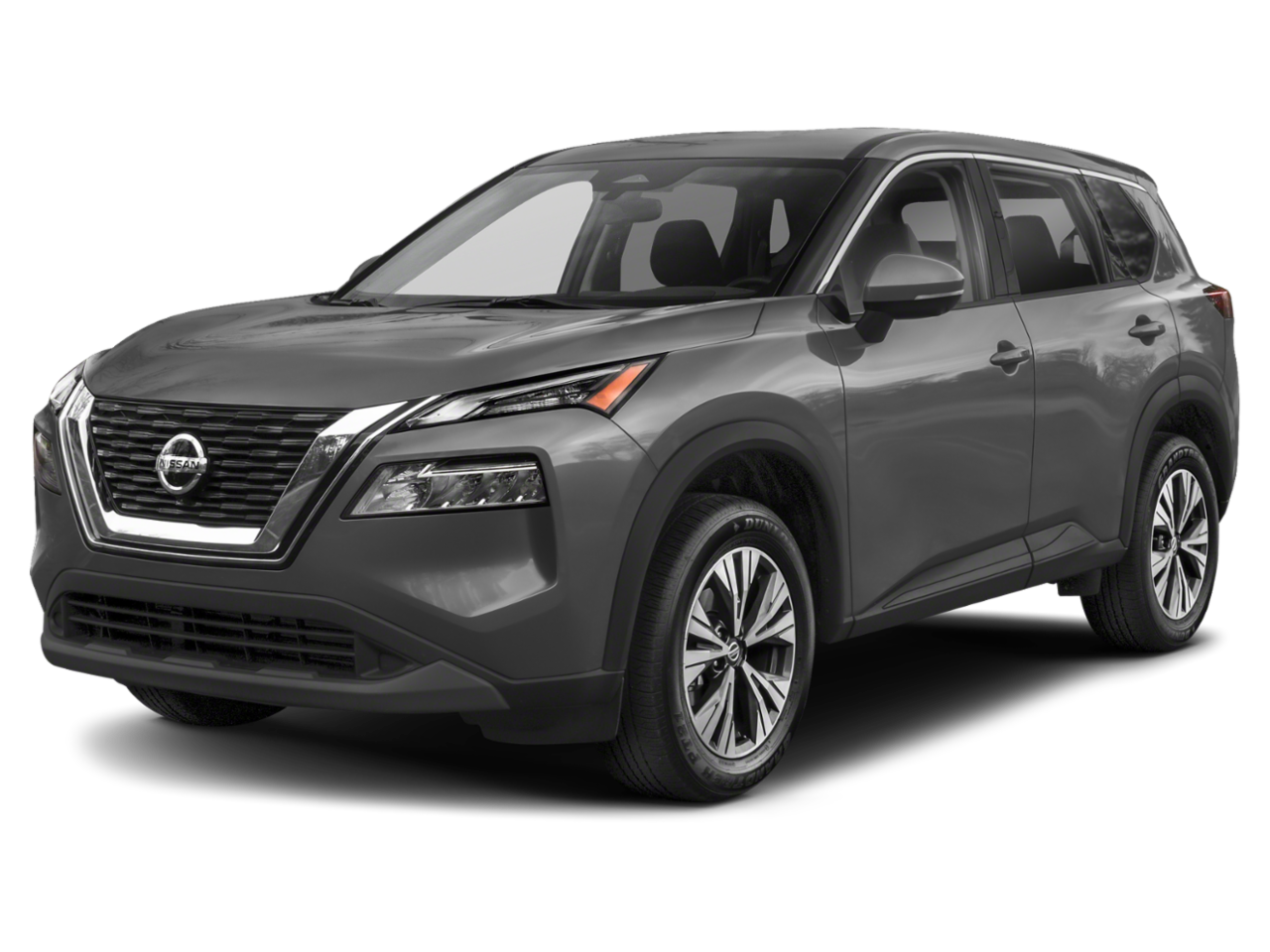 2021 Nissan Rogue SV FWD in Gun Metallic — front three-quarter view