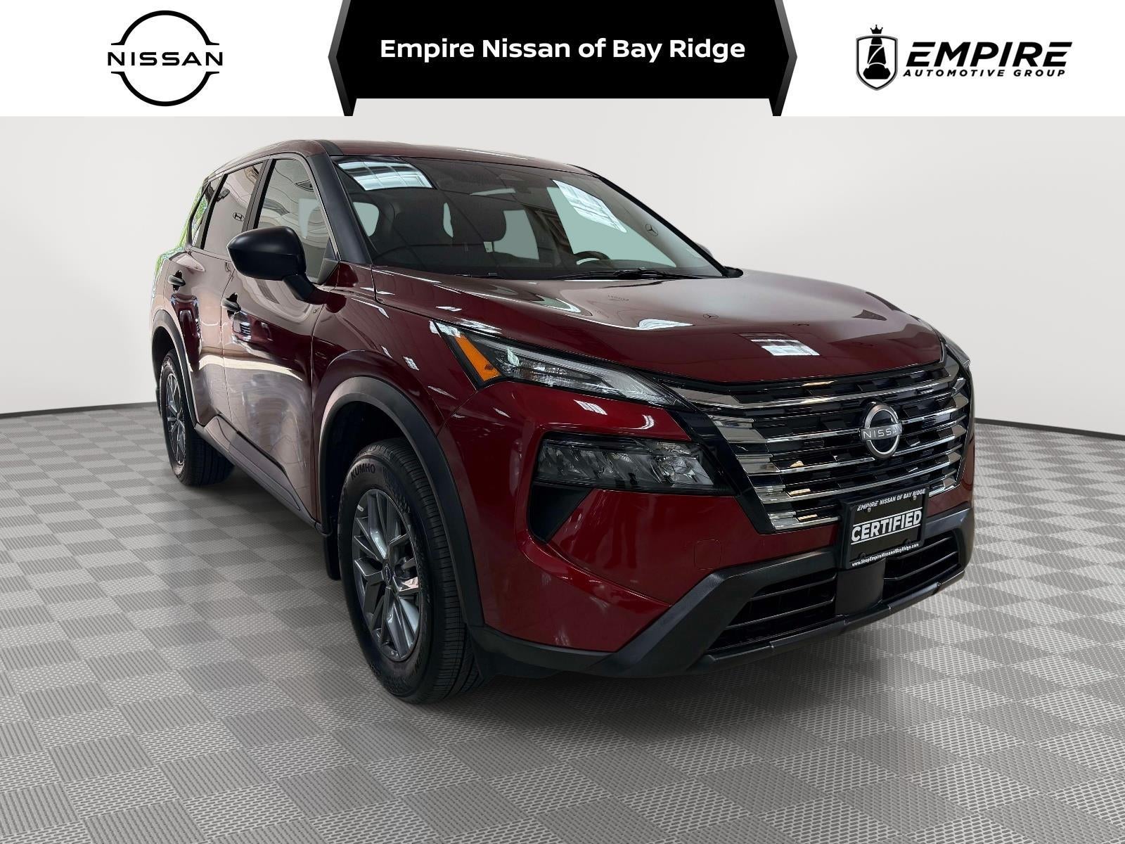 2026 Nissan Rogue S in Scarlet Ember Tintcoat — front three-quarter view