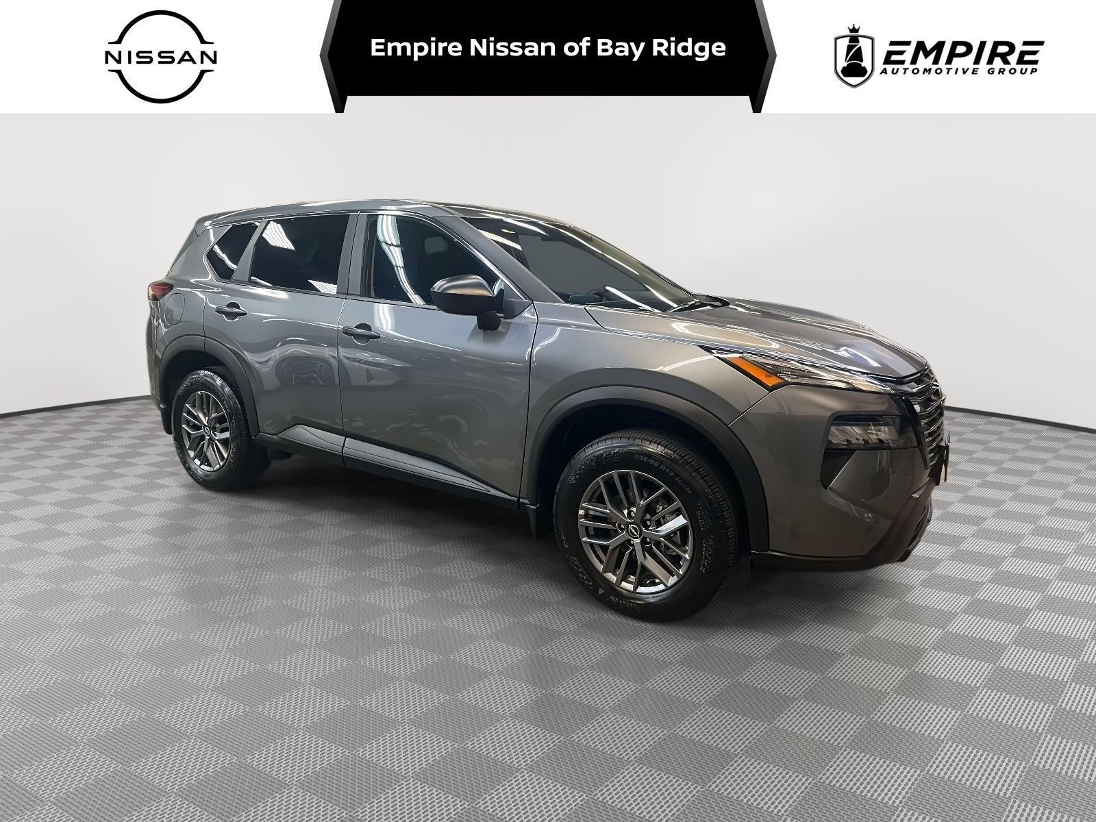 2026 Nissan Rogue S in Gun Metallic — front three-quarter view