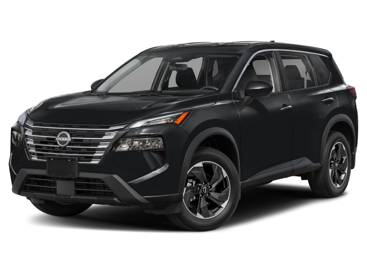 2024 Nissan Rogue SV FWD in Super Black — front three-quarter view