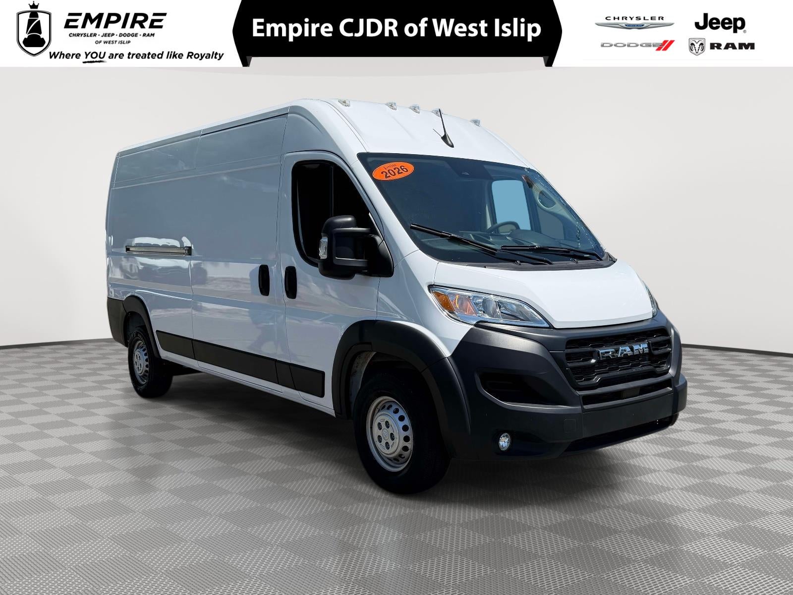 2026 RAM ProMaster 2500 Cargo Van Tradesman High Roof 159' WB w/Pass Seat in Bright White Clearcoat — front three-quarter view