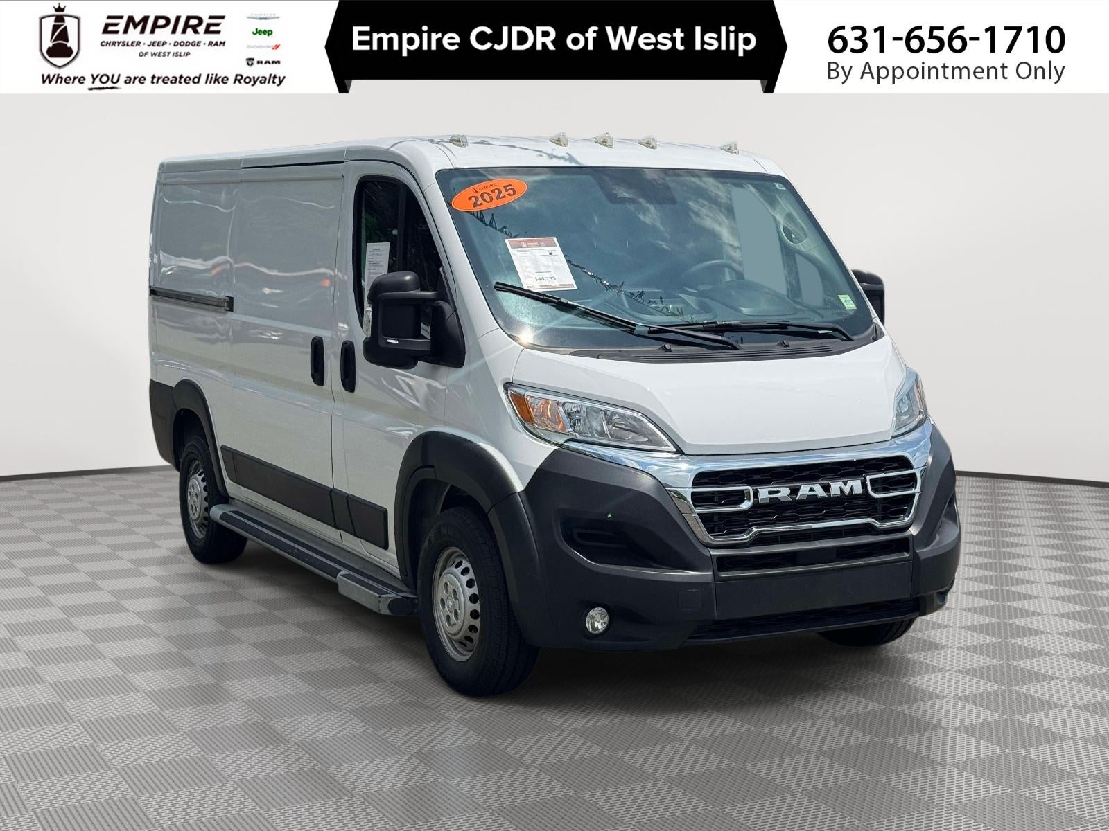2025 RAM ProMaster 2500 Cargo Van Tradesman Low Roof 136' WB w/Pass Seat in Bright White Clearcoat — front three-quarter view
