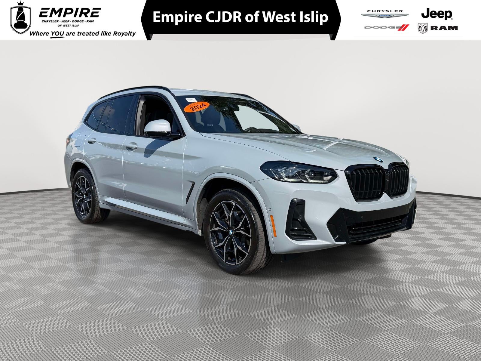 2024 BMW X3 xDrive30i in Brooklyn Gray Metallic — front three-quarter view