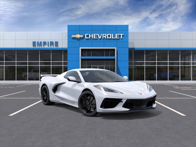 2026 Chevrolet Corvette Stingray 3LT in Arctic White — front three-quarter view