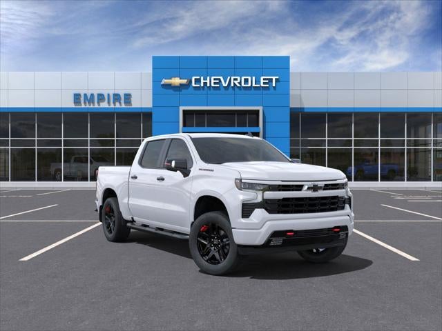 2025 Chevrolet Silverado 1500 RST in Summit White — front three-quarter view