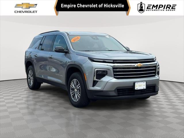 2026 Chevrolet Traverse LT in Sterling Gray Metallic — front three-quarter view