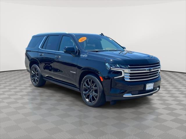 2023 Chevrolet Tahoe High Country in Black — front three-quarter view