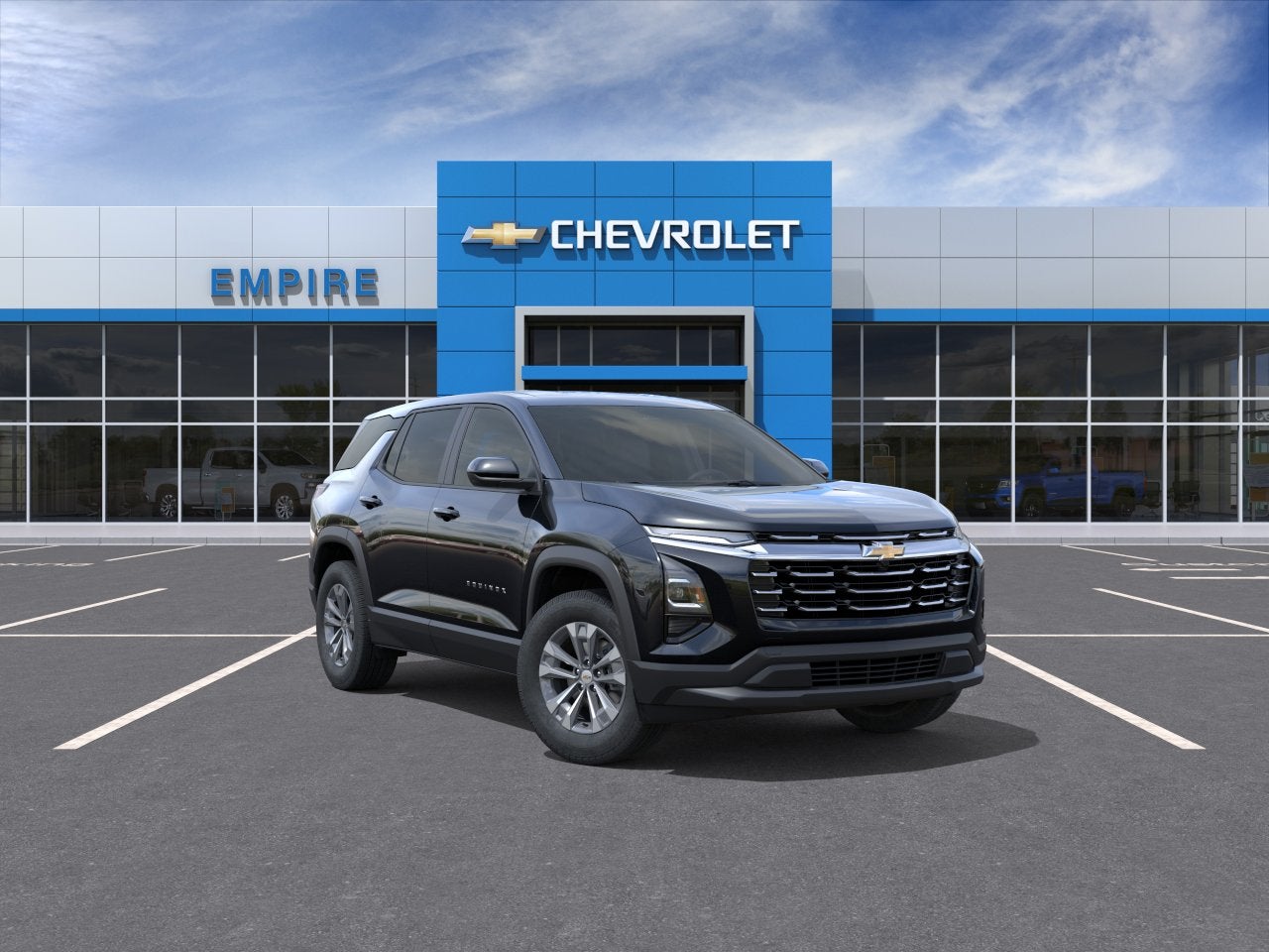 2026 Chevrolet Equinox LT in Mosaic Black Metallic — front three-quarter view