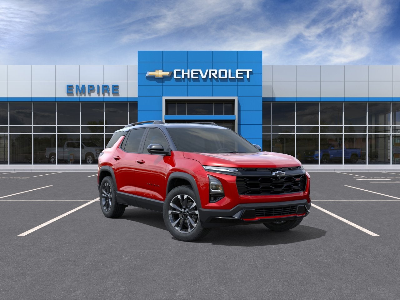 2027 Chevrolet Equinox AWD RS in Radiant Red Tintcoat — front three-quarter view