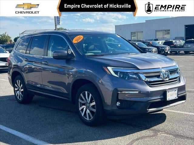 2021 Honda Pilot EX-L in Gray — front three-quarter view