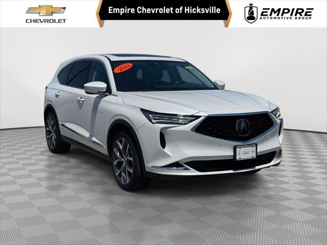 2023 Acura MDX w/Technology Package in White — front three-quarter view