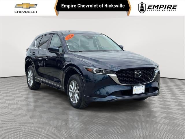 2024 Mazda Mazda CX-5 2.5 S Preferred Package in Deep Crystal Blue Mica — front three-quarter view