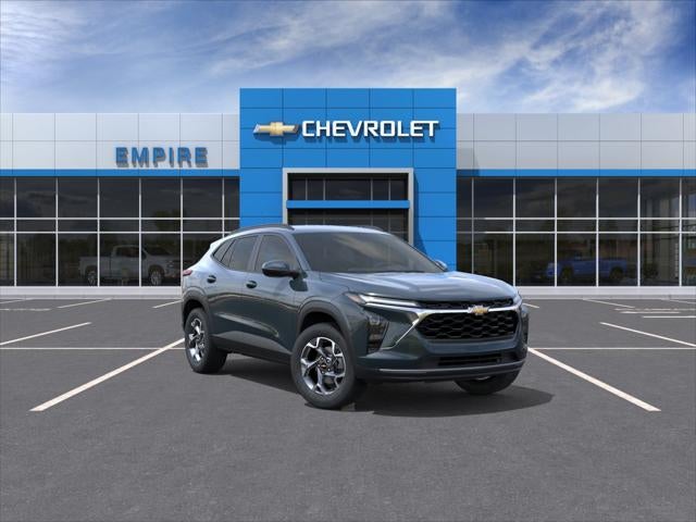 2026 Chevrolet Trax LT in Cypress Gray — front three-quarter view
