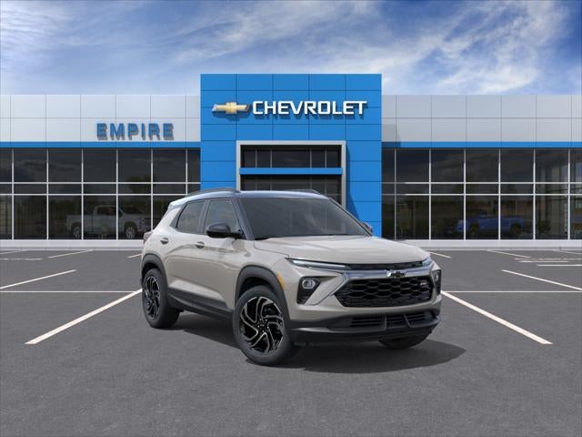 2026 Chevrolet Trailblazer RS in White Sands — front three-quarter view