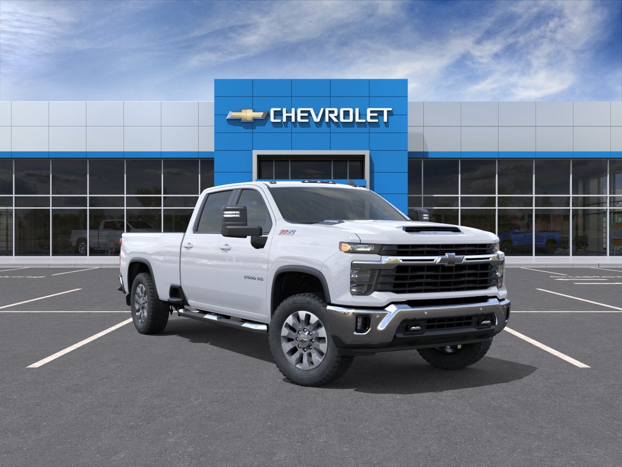 2026 Chevrolet Silverado 2500 HD LT in Summit White — front three-quarter view