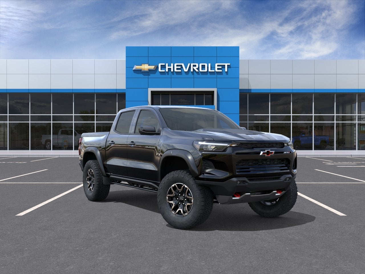 2026 Chevrolet Colorado ZR2 in Black — front three-quarter view