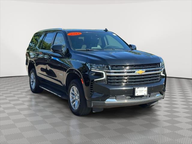 2024 Chevrolet Tahoe LT in Black — front three-quarter view