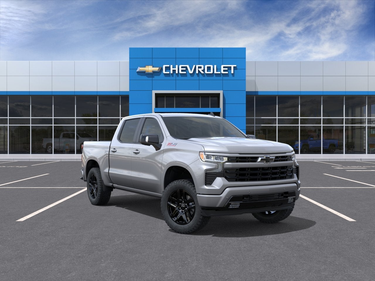 2026 Chevrolet Silverado 1500 RST in Sterling Gray Metallic — front three-quarter view