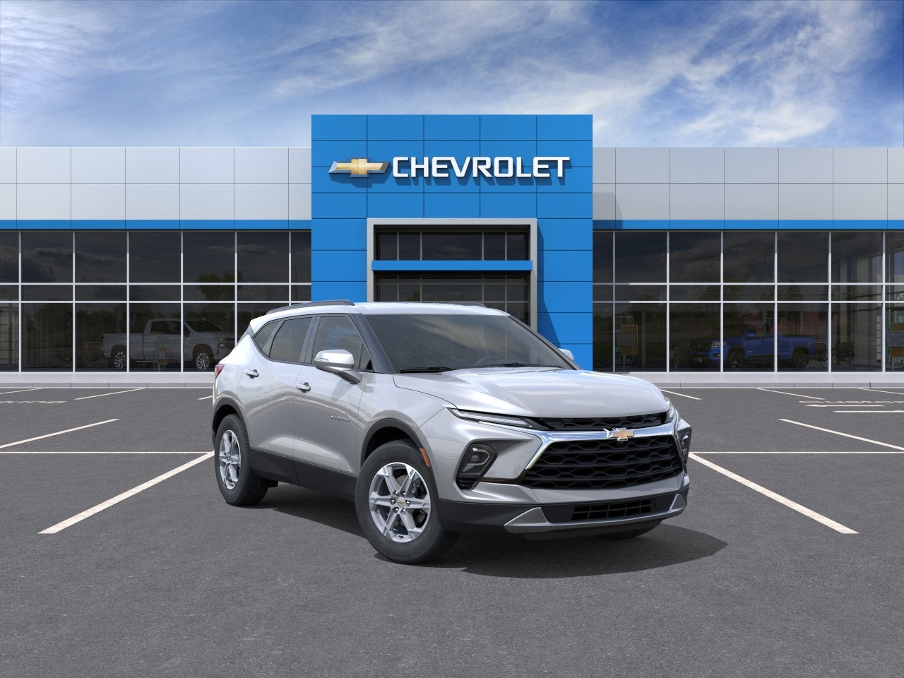 2026 Chevrolet Blazer 3LT in Sterling Gray Metallic — front three-quarter view