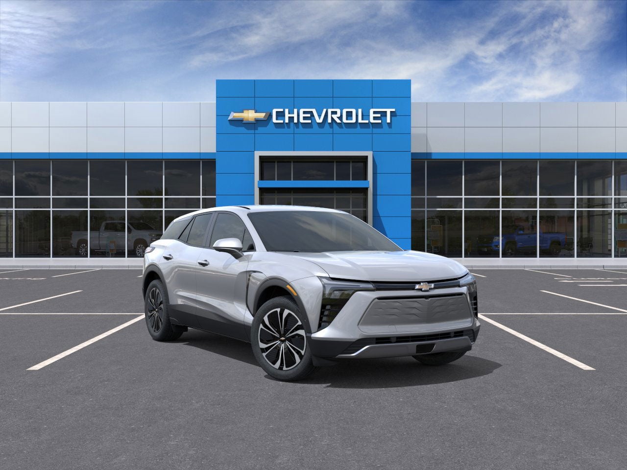 2026 Chevrolet Blazer EV LT in Sterling Gray Metallic — front three-quarter view