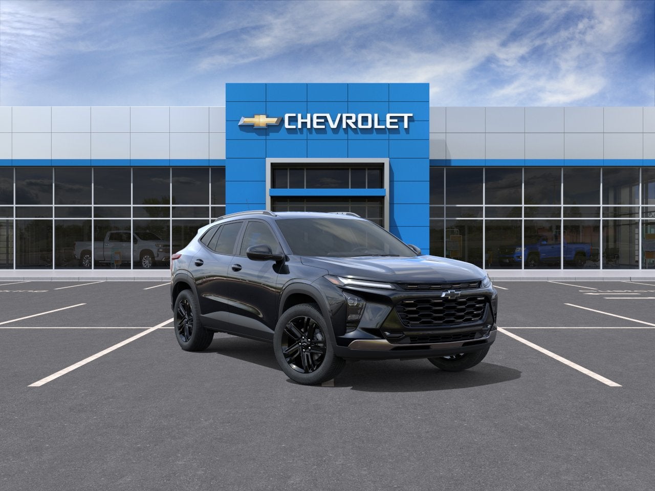 2026 Chevrolet Trax ACTIV in Mosaic Black Metallic — front three-quarter view