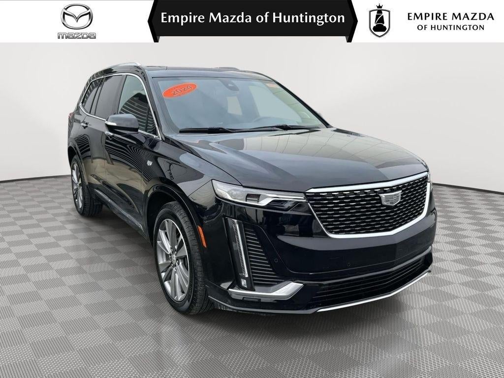 2024 Cadillac XT6 AWD Premium Luxury in Stellar Black Metallic — front three-quarter view