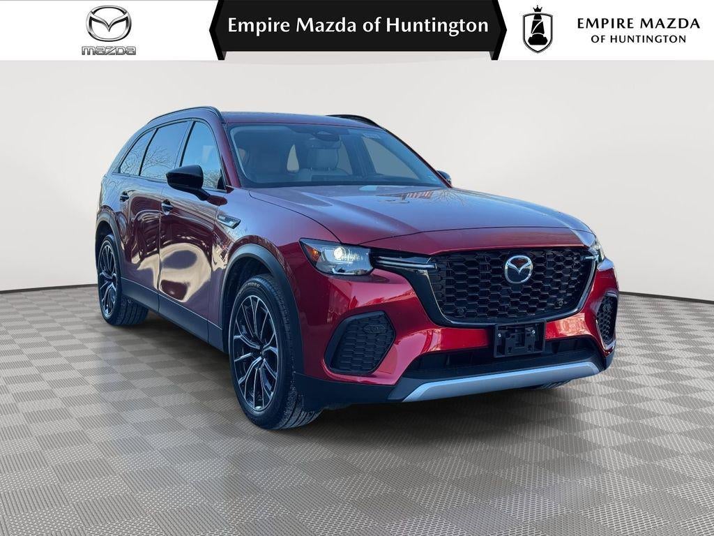 2025 Mazda Mazda CX-70 PHEV Premium Package in Soul Red Crystal Metallic — front three-quarter view